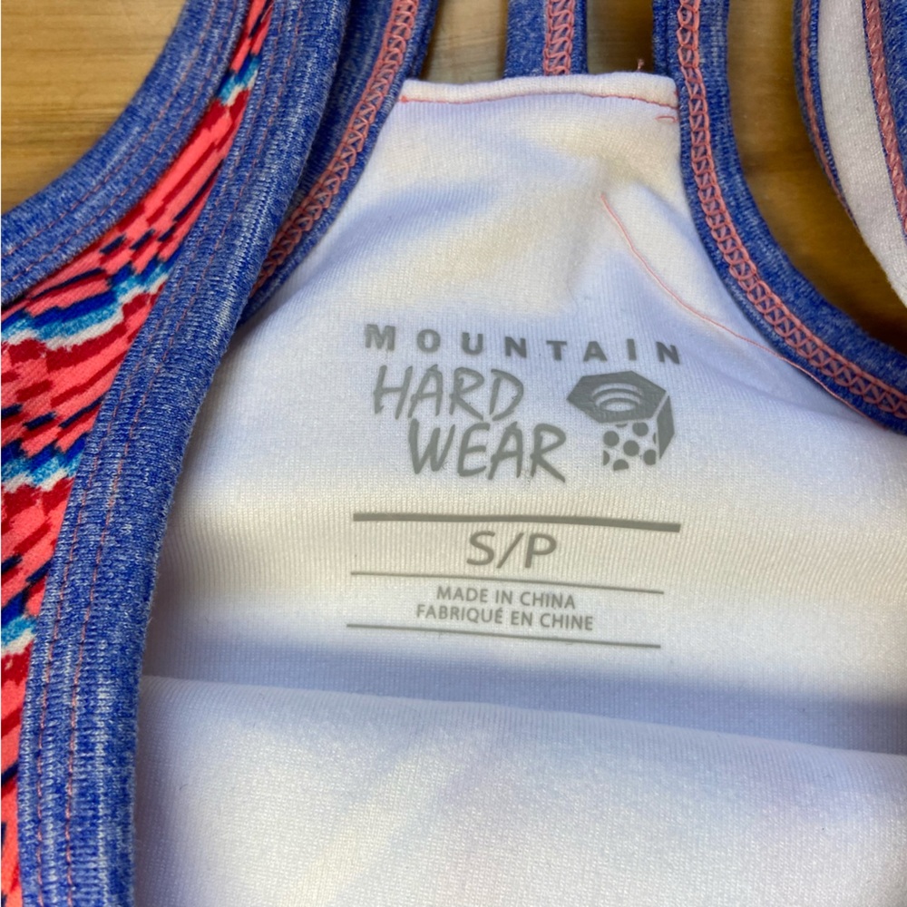 Mountain Hardwear Mighty Tank Top Sz S Shelf Bra‎ Workout Running Racerback - Picture 6 of 9